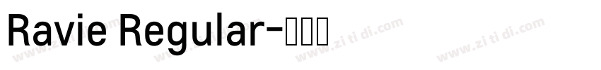 Ravie Regular字体转换